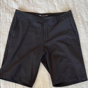 Travis Mathew Black Flat Front Shorts Athletic Style